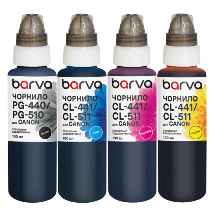 Чорнило Barva Canon PG-512BK pigm + CL-513C/M/Y 4x100 мл, special (CPGI520-100-MP)
