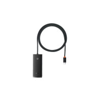 Концентратор Baseus USB-C to 4xUSB 3.0 1.0m black (WKQX030401)