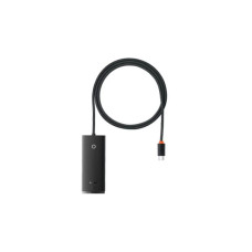 Концентратор Baseus USB-C to 4xUSB 3.0 1.0m black (WKQX030401)