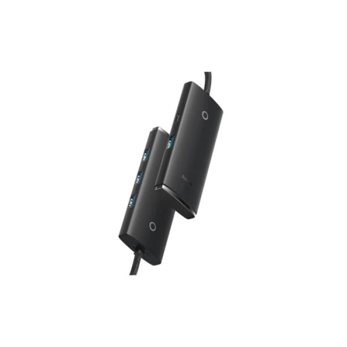 Концентратор Baseus USB-C to 4xUSB 3.0 1.0m black (WKQX030401)