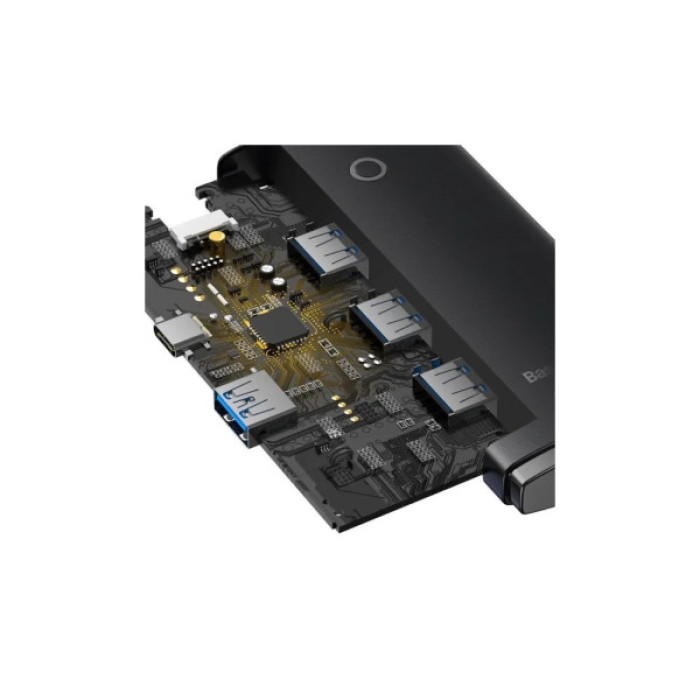Концентратор Baseus USB-C to 4xUSB 3.0 1.0m black (WKQX030401)