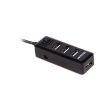 Концентратор Maxxter USB 2.0 to 4xUSB + charger 5V 1A (HU2A-4P-AC-03)