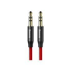 Кабель мультимедійний 3.5mm M to 3.5mm M 1.0m red-black Baseus (CAM30-B91)