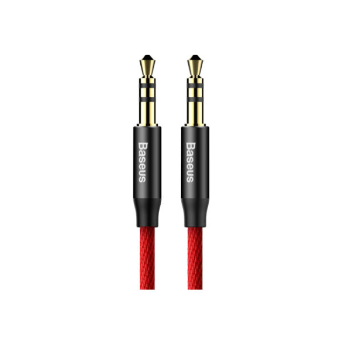 Кабель мультимедійний 3.5mm M to 3.5mm M 1.0m red-black Baseus (CAM30-B91)