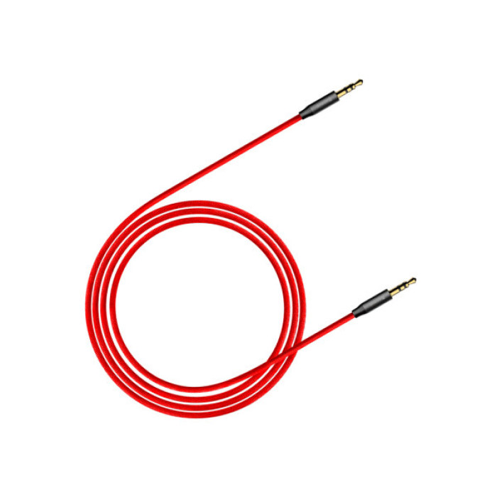 Кабель мультимедійний 3.5mm M to 3.5mm M 1.0m red-black Baseus (CAM30-B91)