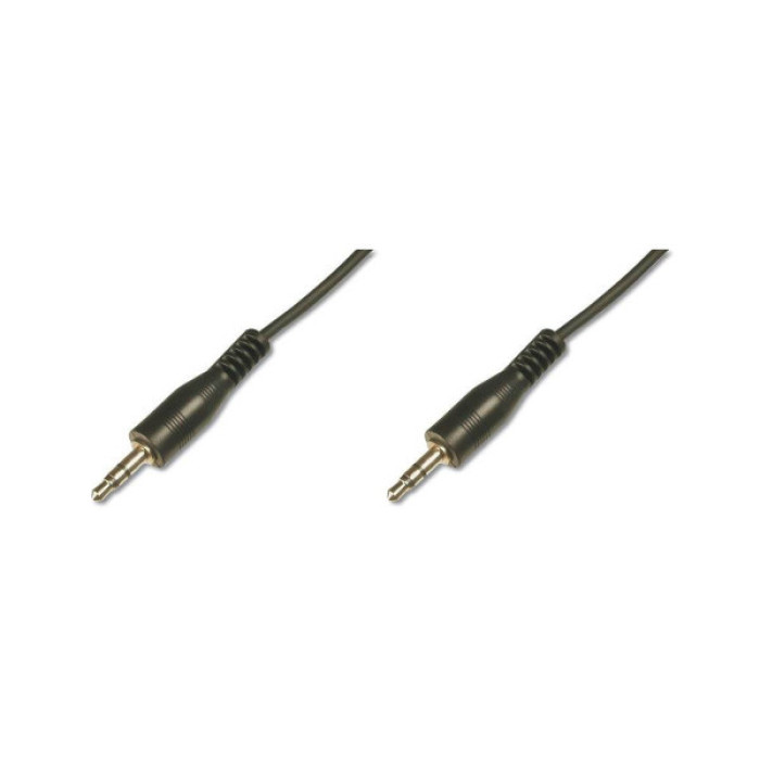 Кабель мультимедійний 3.5mm M to 3.5mm M 2.5m black Digitus (AK-510100-025-S)