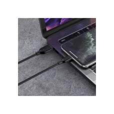 Дата кабель USB 2.0 AM to Lightning 1.0m 2.4A silicone BX42 black BOROFONE (6931474736727)