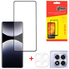 Скло захисне Dengos Xiaomi Redmi Note 14 Pro 4G / 5G + camera protection Black (DG-TGSCP-09)