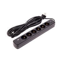 Мережевий фільтр живлення PowerPlant 7м, 6 розеток,USB, Type-C (YS-N6086/7c) (EX610686)