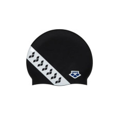 Шапка для плавання Arena Icons Team Stripe Cap 001463-111 чорний, білий Уні OSFM (3468336779156)