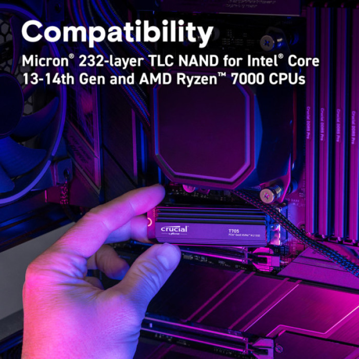 Накопичувач SSD M.2 2280 1TB T705 with Heatsink Micron (CT1000T705SSD5)