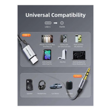 Кабель мультимедійний USB-C to 3.5mm M 1.0m Cabletime (CA915767)