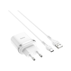 Зарядний пристрій HOCO C12Q Smart USB QC3.0 + cable USB to USB-C 18W White (6931474716309)