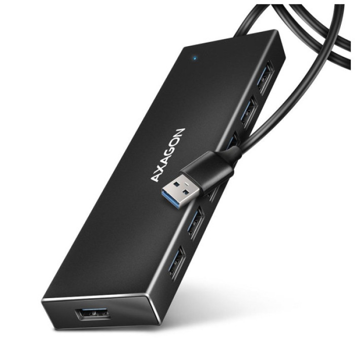 Концентратор AXAGON USB 3.1 to 7xUSB 3.0 black (HUE-F7A)