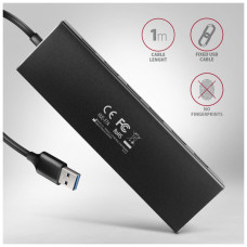 Концентратор AXAGON USB 3.1 to 7xUSB 3.0 black (HUE-F7A)