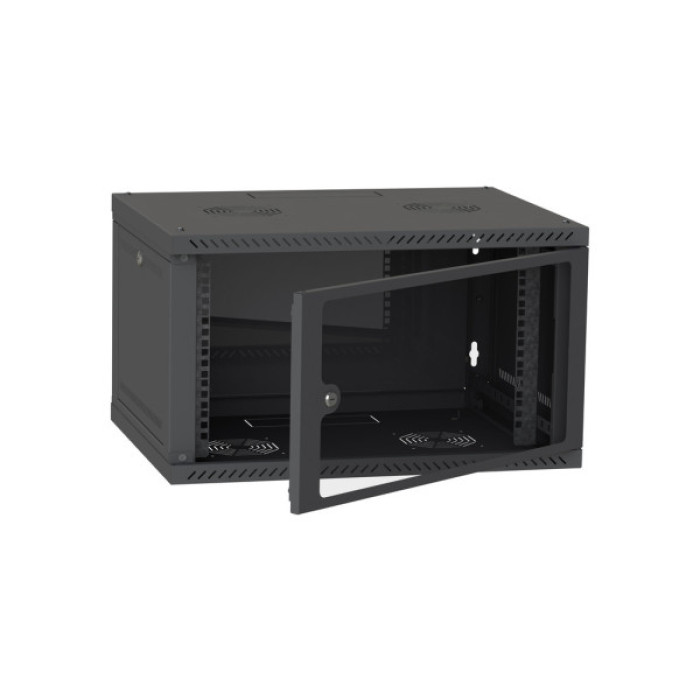 Шафа настінна Ipcom 6U, 600*600, RAL9005 (СН-6U-060х060-ДС-9005)
