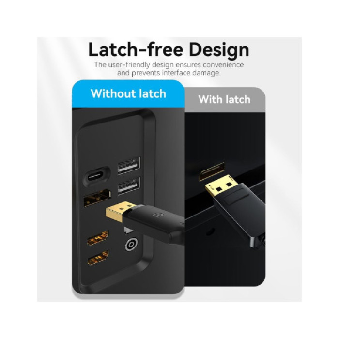 Кабель мультимедійний DisplayPort M to HDMI M 1.8m 4K40Hz black Vention (HFOBAC)