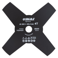 Ніж для тримера Sigma 255x25.4мм, 4Т (5624321)