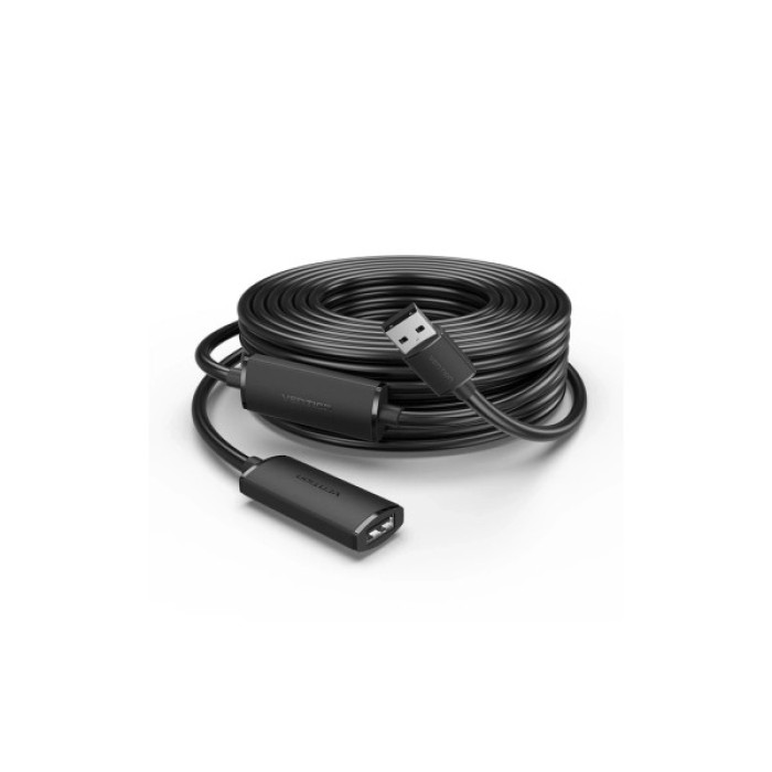 Дата кабель USB 2.0 AM/AF 20.0m Active black Vention (CBKBQ)