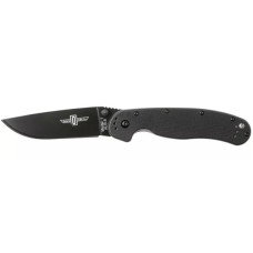 Ніж Ontario Knife RAT I AUS-8 Black, Black Blade (ON8846)