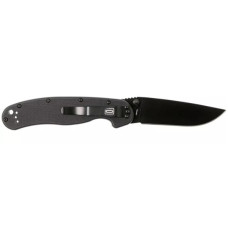 Ніж Ontario Knife RAT I AUS-8 Black, Black Blade (ON8846)