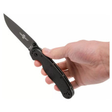 Ніж Ontario Knife RAT I AUS-8 Black, Black Blade (ON8846)