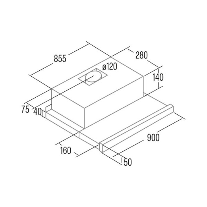 Витяжка кухонна Cata TF-2003 DurAlum 900 (02094305)