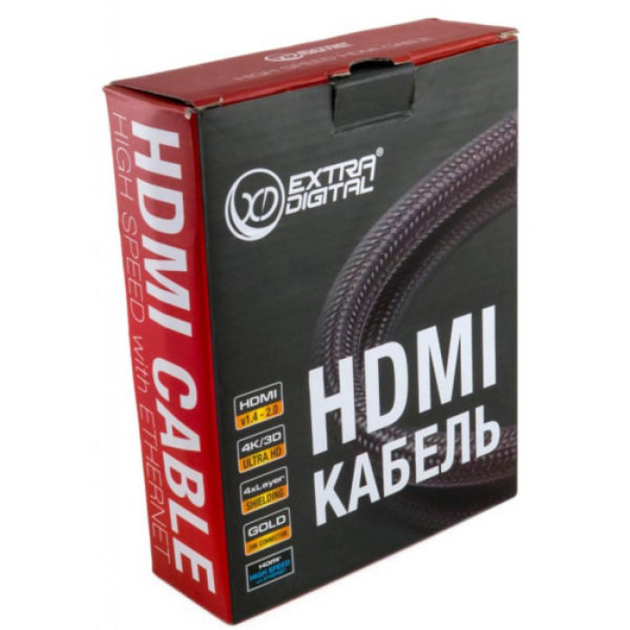 Кабель мультимедійний HDMI M to HDMI M 3.0m Extradigital (KBH1634)