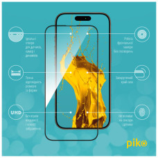 Скло захисне Piko Full Glue Apple iPhone 16 Pro Black (1283126593406)