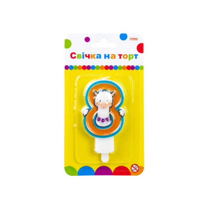 Свічка Maxi Llama "8" висотою 7,62 см (MX622068-8)