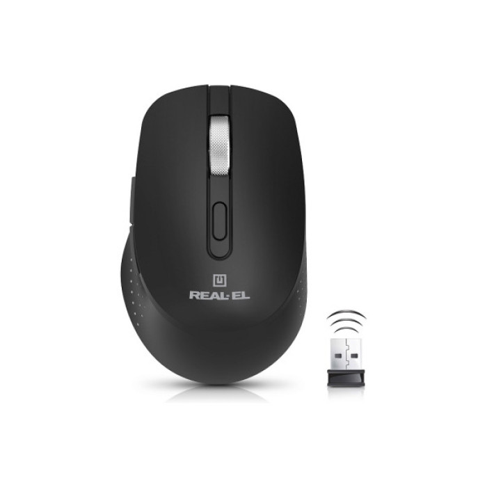 Мишка REAL-EL RM-380W Wireless Black (EL123200057)