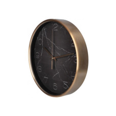 Настінний годинник Optima Marble металевий, чорний мармур (O52091)