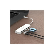 Концентратор J5create USB-C to 4xUSB-A 3.2 10Gbps white (JCH341EW-N)