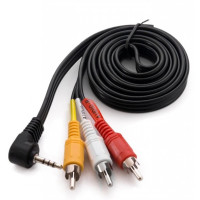Кабель мультимедійний 3.5mm M to 3xRCA M 1.5m 90° corner Extradigital (KBV1732)