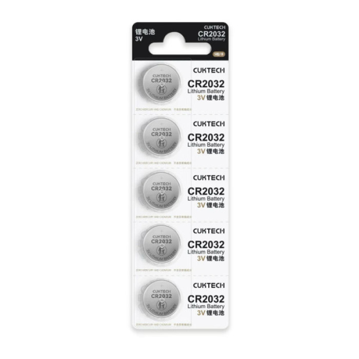 Батарейка CR 2032 coin cell battery * 5 CUKTECH (CKCR2032CNWT)