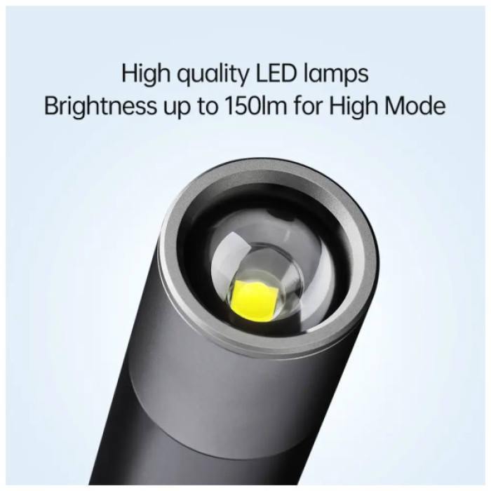 Ліхтар NexTool Zoom Flashlight, 150 лм, алюмінієвий корпус (NE20162)