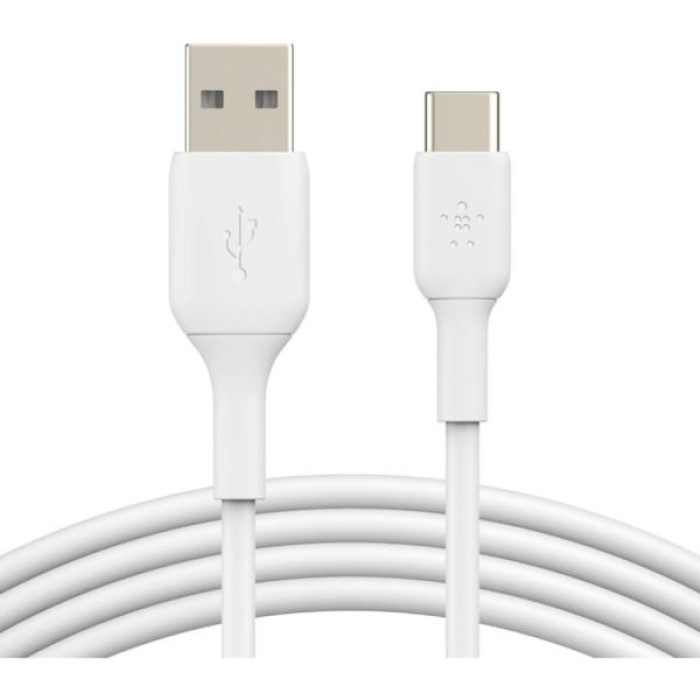 Дата кабель USB 2.0 AM to USB-C 2.0m PVC white Belkin (CAB001BT2MWH)