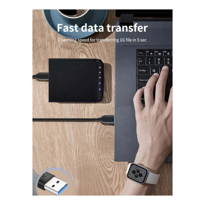 Дата кабель USB 3.0 AM to USB-C 1.5m Cabletime (CA915439)