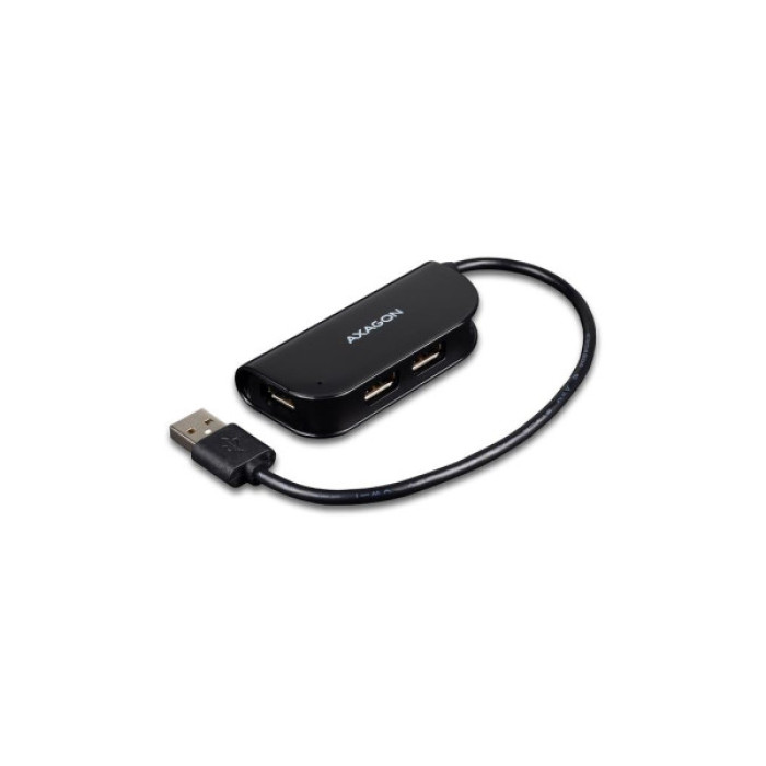 Концентратор AXAGON USB 2.0 to 4xUSB 2.0 0.2m black (HUE-X4B)