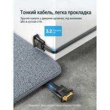 Кабель мультимедійний VGA M to VGA M 1.0m black Vention (LAJWF)