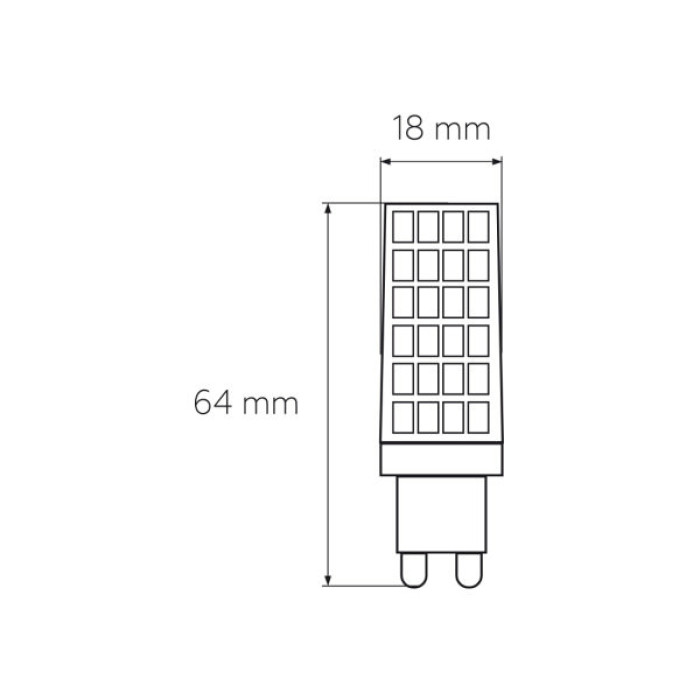 Лампочка Eurolamp LED G9 6W 600Lm 3000K (LED-G9-0630(220))