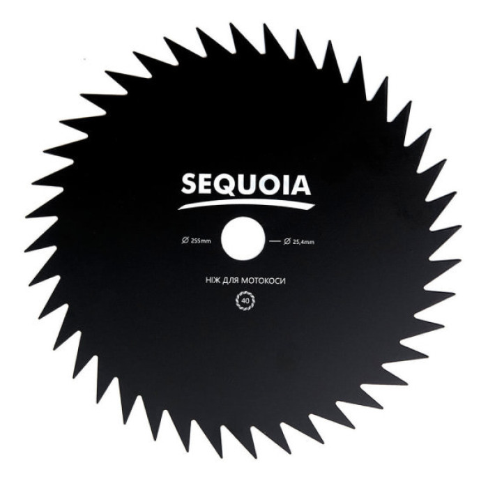 Ніж для тримера SEQUOIA 40 зубів, 255 мм, 25.4 мм, товщина 1.6 мм (GB40T-255)