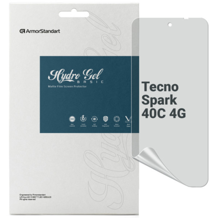 Плівка захисна Armorstandart hydrogel Matte Tecno Spark 40C 4G (ARM87314)