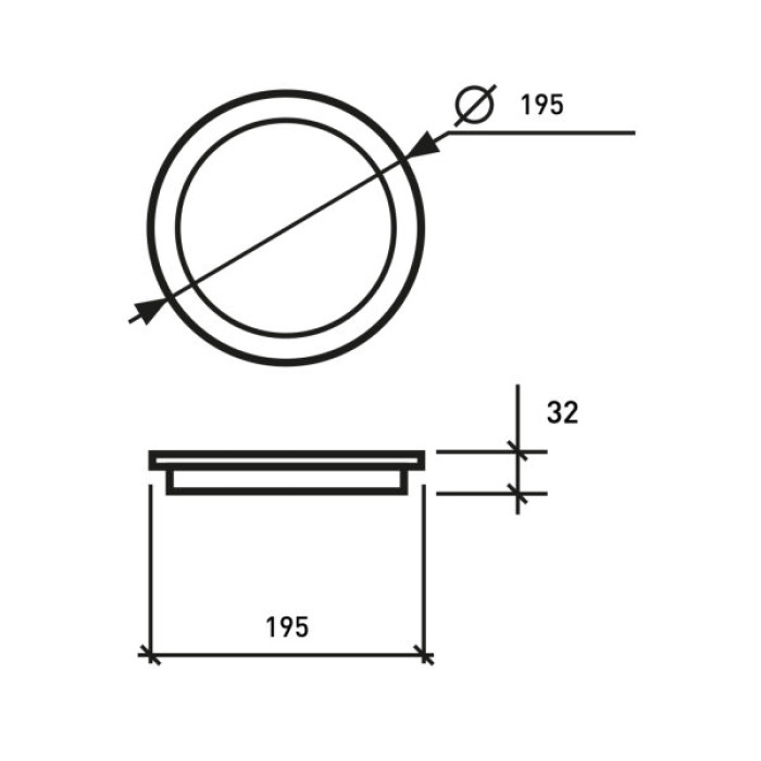 Світильник Eurolamp 16W 4000K (LED-NLR-16/4)