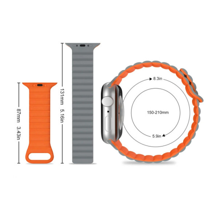 Ремінець до смарт-годинника Drobak Silicone Magnetic Link для Apple Watch All Series 38/40/41mm Army Green (898919)