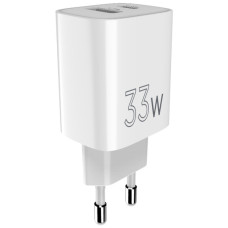 Зарядний пристрій Sigma 1xUSB-C PD33W + 1xUSB QC3.0 GaN X-power PS33-01 white (4827798527719)