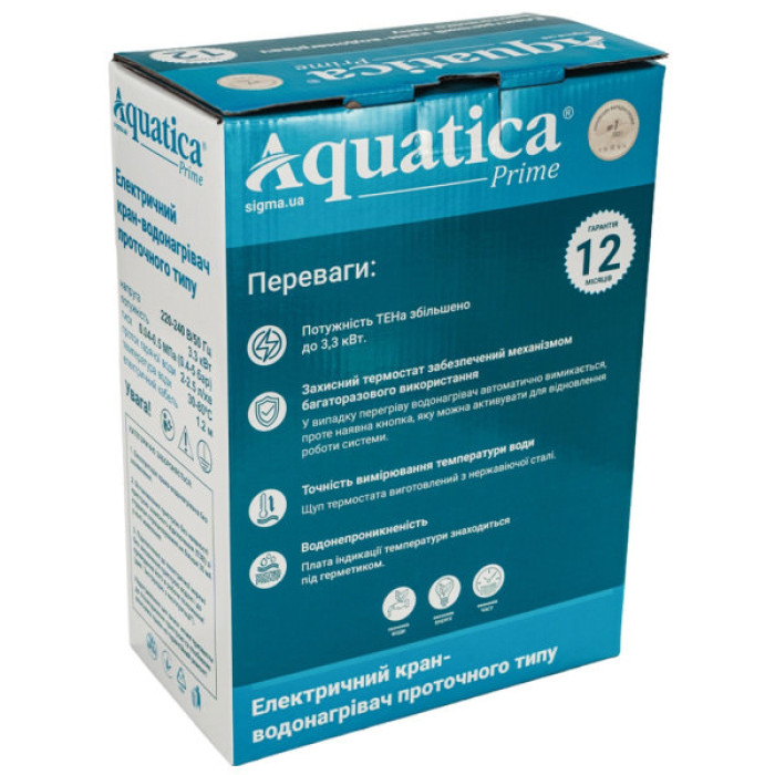 Проточний водонагрівач AQUATICA s96 3.3кВт для кухн (9796113)