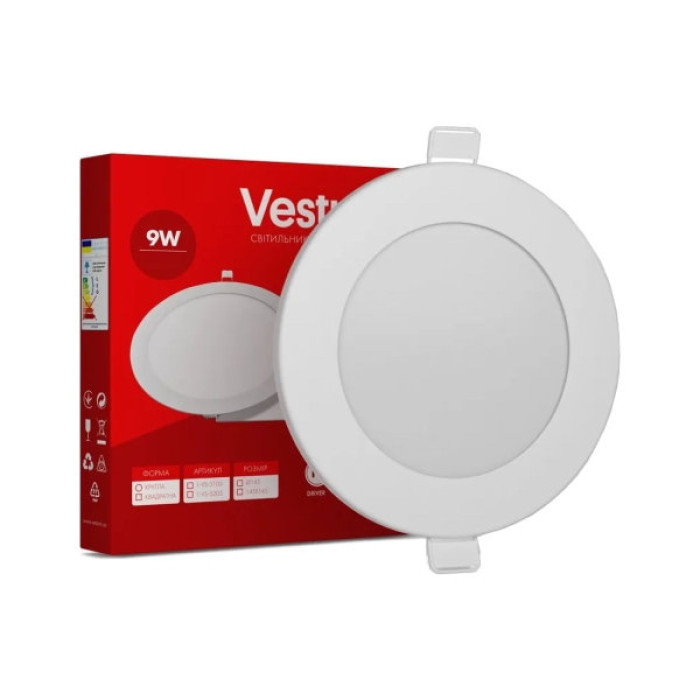 Світильник Vestum LED круглый 9W 6000K 220V (1-VS-5108)