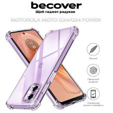 Чохол до мобільного телефона BeCover Anti-Shock Motorola Moto G24/G24 Power Clear (710720)