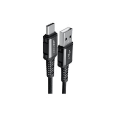 Дата кабель USB 2.0 AM to USB-C 1.2m 3A nylon C1-04 black Acefast (6974316280545)